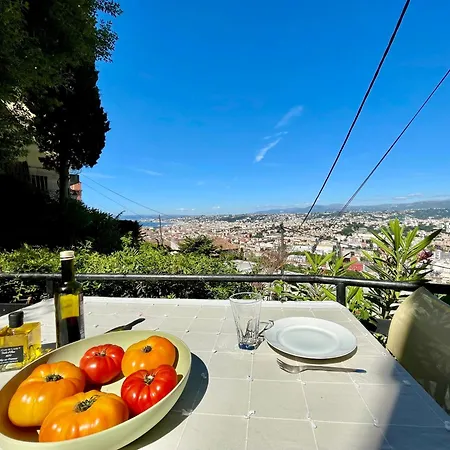 Jardin Avec Jacuzzi, Vue Et Montagne, Clim & Parking Апартаменты Ницца